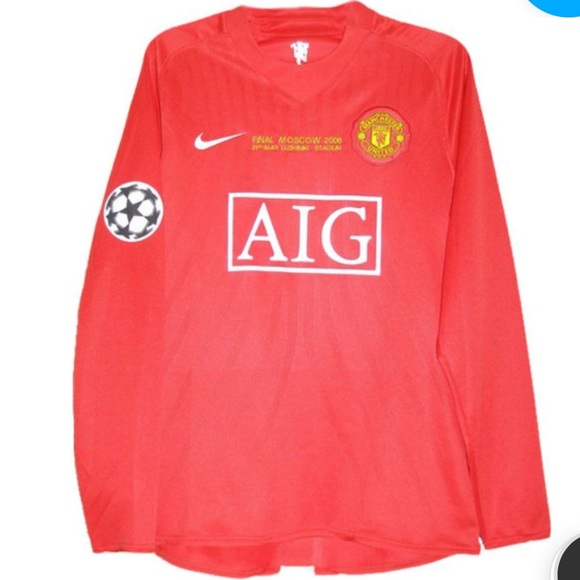 Nike Cristiano Ronaldo #7 2008 UCL Final Manchester United Jersey Small Red NWT - Picture 1 of 7